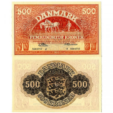 1959 * Banknote Denmark 500 Kroner (p41j) aUNC