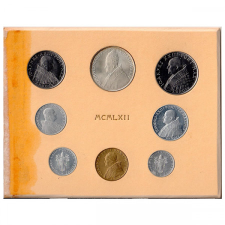 1962 * Coin Set Vatican 8 Coins John XXIII "Council" UNC