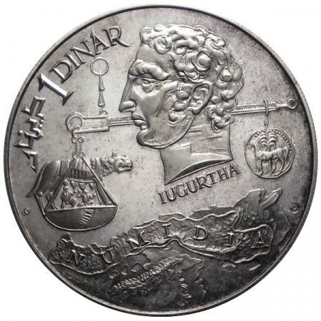 1969 * 1 Dinar Silver Tunisia "Habib Bourguiba - Jugurtha"
