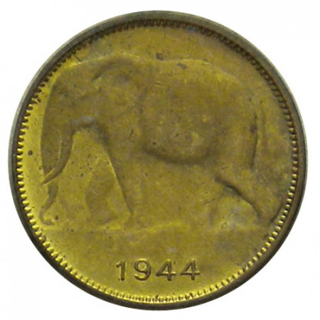 1944 * 1 Franc Belgian Congo "Leopold III - Elephant " (KM 26) XF