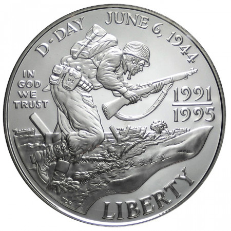 1993 * 1 Silver Dollar United States proof 50 years 2nd World War W