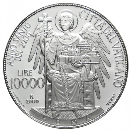 2000 * 10000 lire silver proof Vatican John Paul II Rome