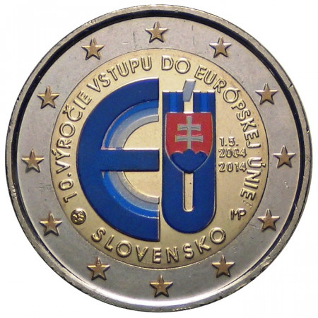 2014 * 2 euro SLOVAKIA 10th Membership in European Union colored