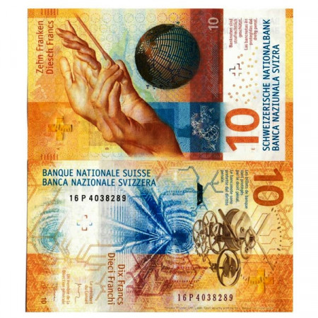 2016 * Banknote Switzerland 10 Franken "Time" (pNew) UNC
