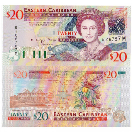 ND (2003) * Banknote East Caribbean States "Montserrat" 20 Dollars UNC