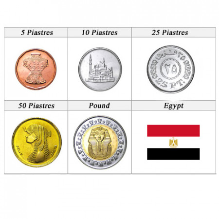 Mixed Years * Series 5 coins Egypt