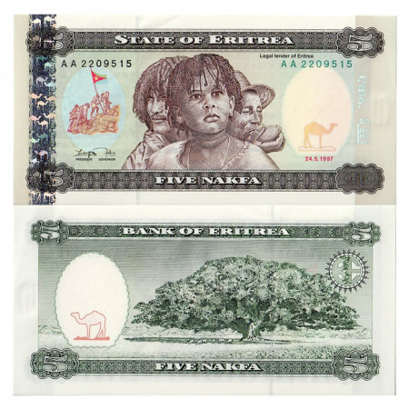 1997 * Banknote Eritrea 5 Nakfa (p2) UNC