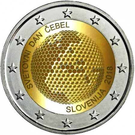 2018 * 2 Euro SLOVENIA "World Bees Day" UNC