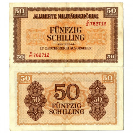 1944 * Banknote Austria 50 Schilling "Military Occupation - WWII" (p109) aXF