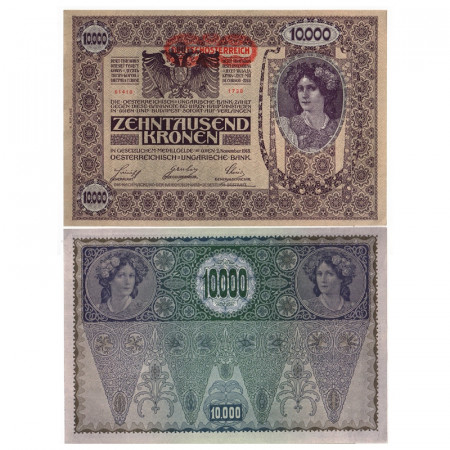 ND (1919 - old 1918) * Banknote Austria 10.000 Kronen "Deutschösterreich - 2° Auflage" (p66) aUNC