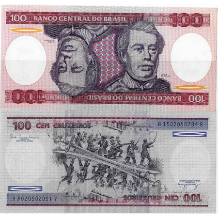 ND (1981) * Banknote Brazil 100 Cruzeiros "Duque de Caxias" (p198a) UNC