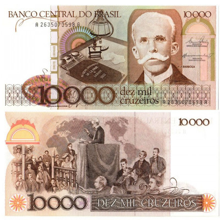 ND (1984) * Banknote Brazil 10.000 Cruzeiros "Rui Barbosa" (p203a) UNC