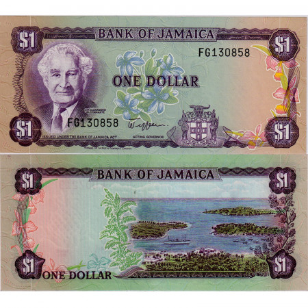 ND (1982-86) * Banknote Jamaica 1 Dollar "Sir A Bustamante" (p64a) UNC