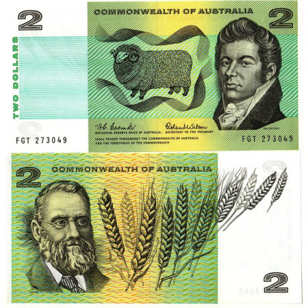ND (1966-72) * Banknote Australia 2 Dollars "John McArthur" (p38a) UNC