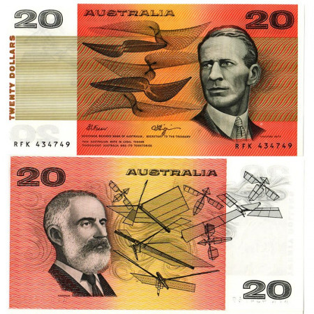 ND (1974-94) * Banknote Australia 20 Dollars "Sir Charles Kingsford-Smith" (p46g) UNC