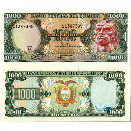 1984 * Banknote Ecuador 1000 Sucres "Rumiñahui" (p125a) UNC