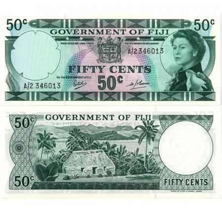 ND (1969) * Banknote Fiji 50 Cents "Elizabeth II" (p58a) UNC