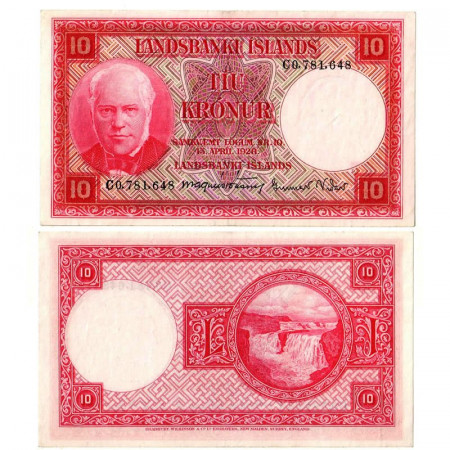 L.1928 * Banconota Islanda 10 Kronur "Jón Sigurðsson" (p33b) SPL+