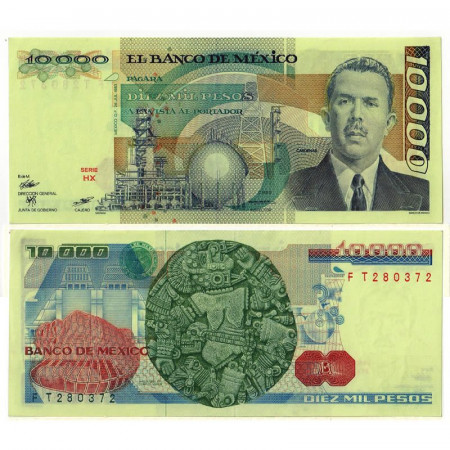 1983 * Banknote Mexico 10.000 Pesos "President Làzaro Càrdenas" (p84b) UNC