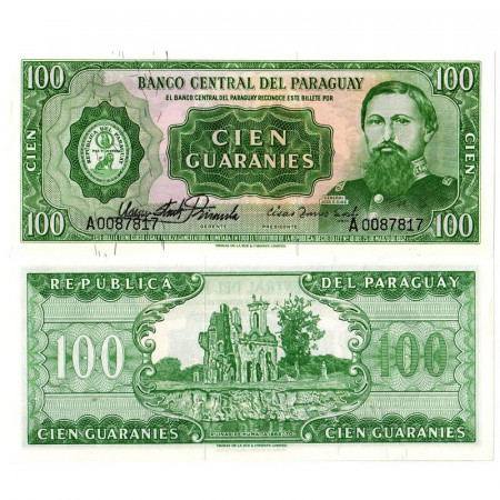 L.1952 (1963) * Banknote Paraguay 100 Guaraníes "General José E. Dìaz" (p198a) UNC