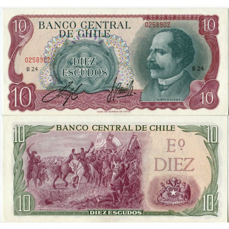 ND (1970) * Banknote Chile 10 Escudos "José Manuel Balmaceda" (p142Aa) UNC
