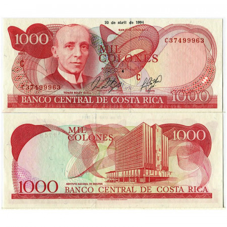 1994 * Banknote Costa Rica 1000 Colones "Tomàs Soley Guell" (p259b) UNC