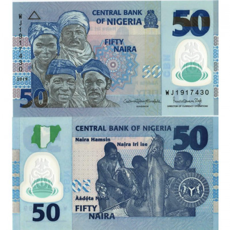2019 * Banknote Polymer Nigeria 50 Naira "Ethnic groups of Nigeria" (p40i) UNC