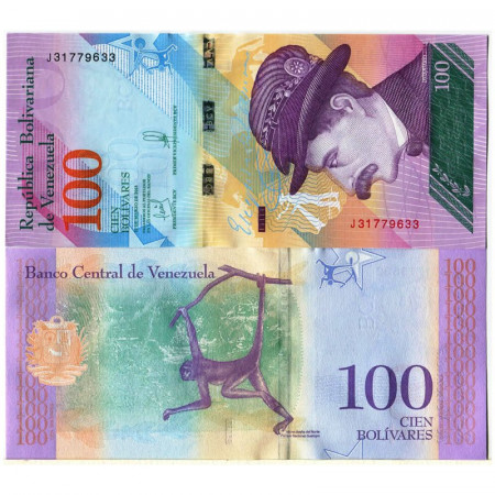 2018 * Banknote Venezuela 100 Bolivares "Ezequiel Zamora" (p106) UNC
