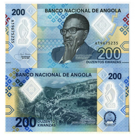 2020 * Banknote Polymer Angola 200 Kwanzas "Dr. Agostinho Neto" (pW160) UNC