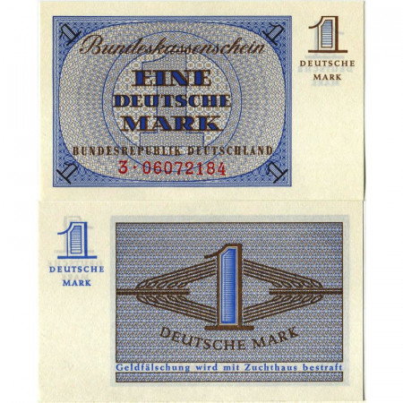 ND (1967) * Banknote Germany Federal Republic 1 Deutsche Mark "West Germany" (p28) UNC