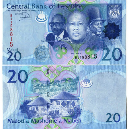 2019 * Banknote Lesotho 20 Maloti "King Letsie III" (p22c) UNC