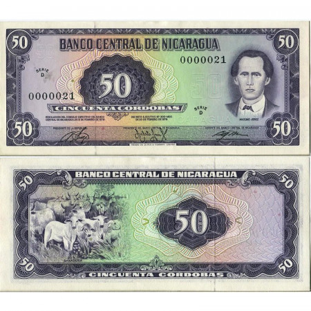 1978 * Banknote Nicaragua 50 Cordobas "Máximo Jerez" (p130) aUNC