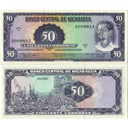 1979 * Banknote Nicaragua 50 Cordobas "Comandante Carlos Fonseca Amador" (p131) UNC