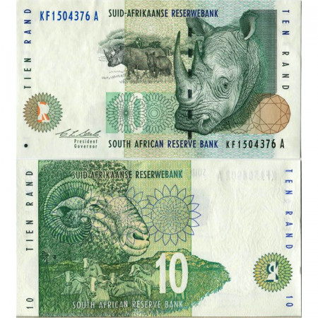 ND (1993-1999) * Banknote South Africa 10 Rand "Rhinoceros" (p123a) aUNC