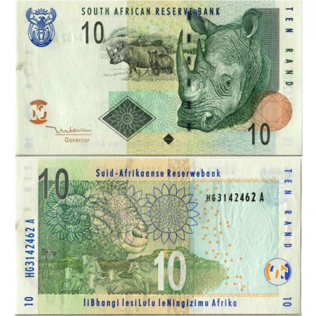 2005 * Banknote South Africa 10 Rand "Rhinoceros" (p128a) UNC