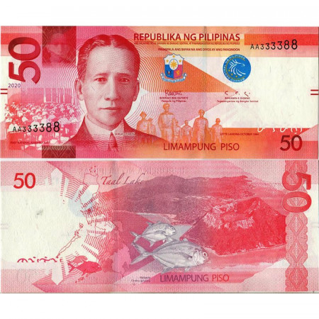 2020 * Banknote Philippines 50 Piso "Sergio Osmeña" (pW224) UNC