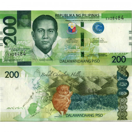 2020 * Banknote Philippines 200 Piso "Diosdado P. Macapagal" (pW226) UNC