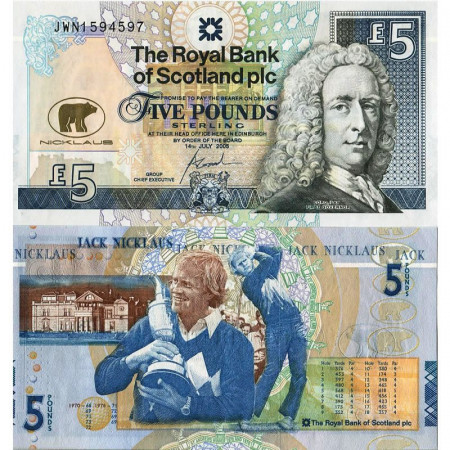 2005 * Banknote Scotland 5 Pounds "Lord Ilay - Jack William Nicklaus" (p365) UNC