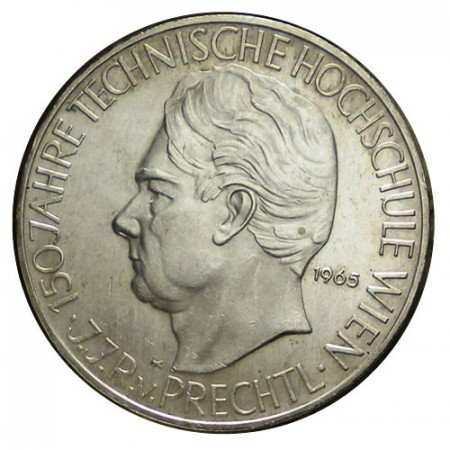 1965 * 25 Schilling Silver Austria “150th Anniversary Vienna Tech High School” (KM 2897) UNC