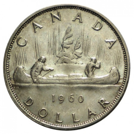 1960 * 1 Dollar Silver Canada "Elizabeth II - Voyageur" (KM 54) XF