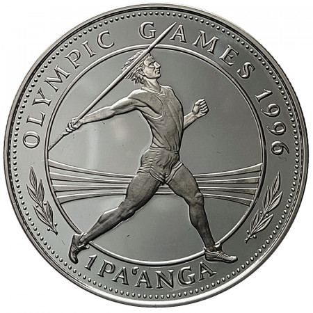 1994 * 1 Pa'anga Silver Tonga "Olympic Games 1996 -  Javelin" (KM 159) PROOF