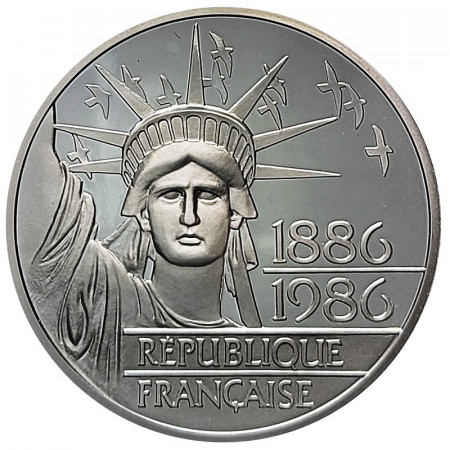 1986 * 100 Francs Silver France "100th Statue of Liberty" (KM 960a) PROOF