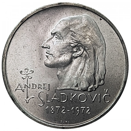 1972 * 20 Korun Silver Czechoslovakia "100 Years Death Andrej Sladkovic" (KM 76) UNC