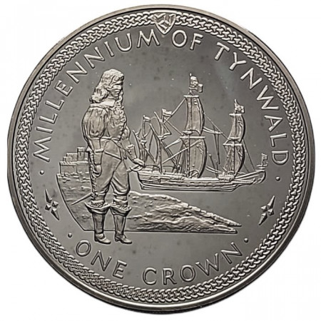 1979 * 1 Crown Silver Isle of Man "1000th Anniversary of Tynwald" (KM 49a) PROOF