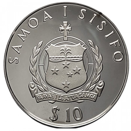 1986 * 10 Tala Silver Samoa 