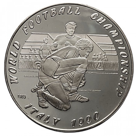 1989 * 50 Kip Silver Laos "Soccer World Cup 1990 Italy" (KM 34) PROOF