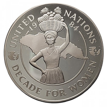 1984 * 10 Dollars Silver Jamaica "United Nations Decade For Women" (KM 115) PROOF