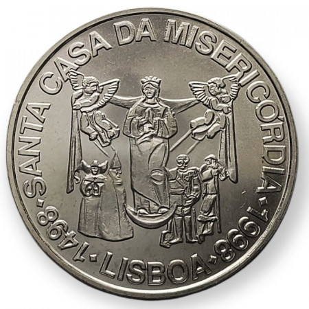 1998 * 1000 Escudos Silver Portugal "500Th Anniversary of Church of Mercy" (KM 708) UNC