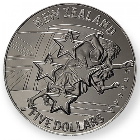 1984 * 5 Dollars Silver New Zealand "XXIII Olympiad Los Angeles" (KM X5) PROOF