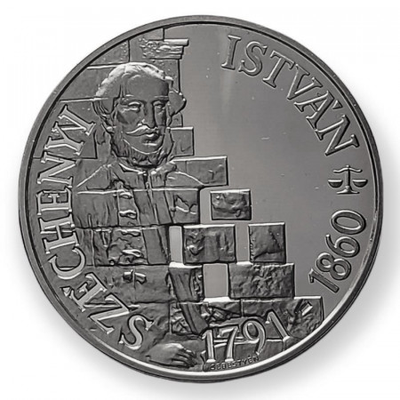 1991 * 500 Forint Silver Hungary "200th Anniversary of the birth of Count Istvàn Széchenyi" (KM 685) PROOF